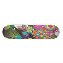 pretty flower funk custom skate board