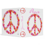 Pretty Flower Peace Sign Binder Design