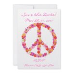 Pretty Flower Peace Sign Invitations