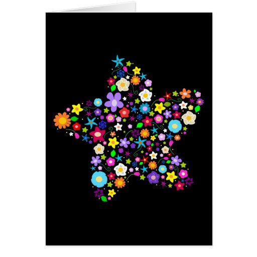 Pretty Flower Star Cards