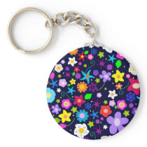 Pretty Flower Star Key Chains