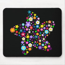 Pretty Flower Star Mousepads