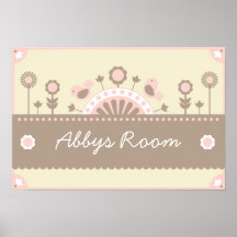Pretty Folk Art Personalised Canvas Print