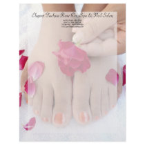 Pretty Fuchsia Pink Rose Pedicure Salon