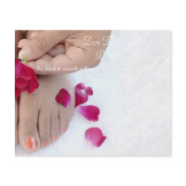 Pretty Fuchsia Pink Rose Pedicure Salon