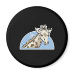 pretty giraffe head design fridge magnet