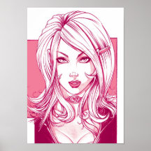 Pretty Girl Face - Pink Print