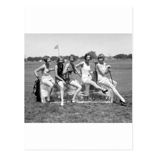 Pretty Girl Golfers, 1920s Postcards