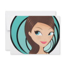 Pretty Girl Personalized Invites