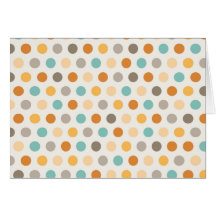 Pretty Girly Multi Colour Polka Dots Orange Blue Cards