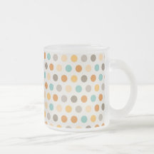 Pretty Girly Multi Colour Polka Dots Orange Blue Mugs