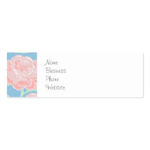 Pretty Girly Pastel Pink and Blue Floral Print Business Card Templates