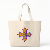 Pretty Gold and Pink Coptic Cross Bags