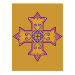 Pretty Gold and Pink Coptic Cross Post Cards
