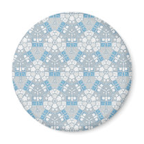 Pretty Gray and Blue Geometric Magnet magnets