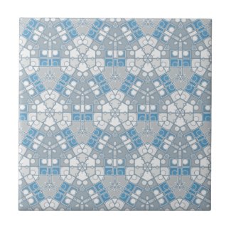 Pretty Gray and Blue Geometric Tile