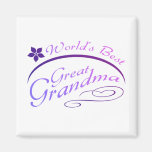 Pretty Great Grandma Gift (purple) Fridge Magnet