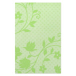 Pretty Green Floral  and Dot Stationery