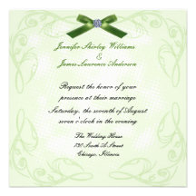 Pretty in Green Wedding Invitation