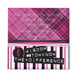 Pretty in Hot Pink Serenity Prayer Magnet