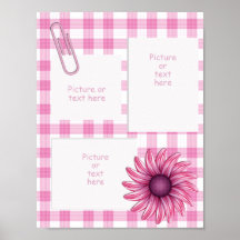 Pretty in Pink ~ 3 Window Plaid Page Posters