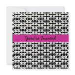 Pretty in Pink and Black invitations