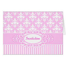 Pretty in Pink Invitation Note Cards