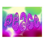 Pretty in Pink Peace Logo Postcards