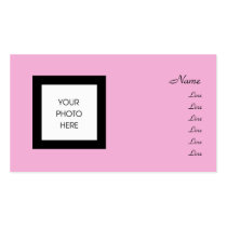 Pretty in Pink Photo Frame business cards