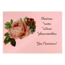 Pretty in Pink *Vintage Roses* Business Cards business cards