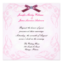 Pretty in Pink Wedding Invitation