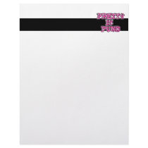 Pretty in Punk Skull Text Letterhead Template
