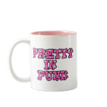 Pretty in Punk Skull Text, Pretty in Punk Skull... mugs