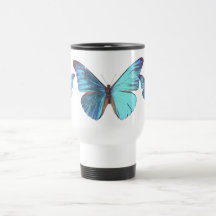 Pretty Iridescent Blue Butterfly Coffee Mug