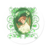 Pretty Irish Woman Vintage Design stickers