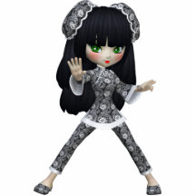 Pretty Japanese Girl Magnet Photo Cut Outs