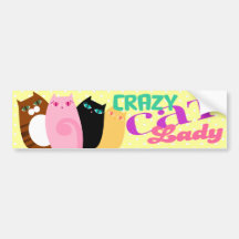 Pretty Kitties - Crazy Cat Lady Bumper Sticker