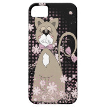 Pretty Kitty in daisies iPhone 5 Cases