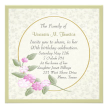 Pretty Ladies Birthday party Invitation