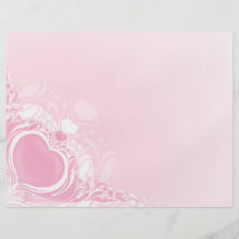 pretty light pink heart swirl design flyers