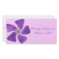 Pretty 'Little Purple Flowers' Floral Design Photo Card