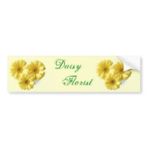 Pretty 'Little Yellow Flowers' Floral Design Bumper Sticker