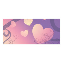 Pretty Love Hearts and Swirls Rack cards