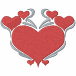 Pretty Love Hearts embroidered shirts