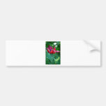 Pretty Marroon Flower Bumper Sticker