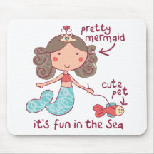 Pretty Mermaid Toddler Baby Mouse Pads