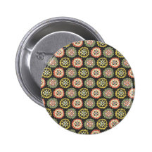 Pretty Modern Chic Circle Pattern Peach Tan Gifts Button