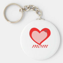 Pretty, "Mom" with hearts Key Chains
