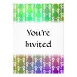 Pretty Multicolor Seahorse Pattern Design Personalized Invite