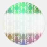Pretty Multicolor Seahorse Pattern Design Sticker